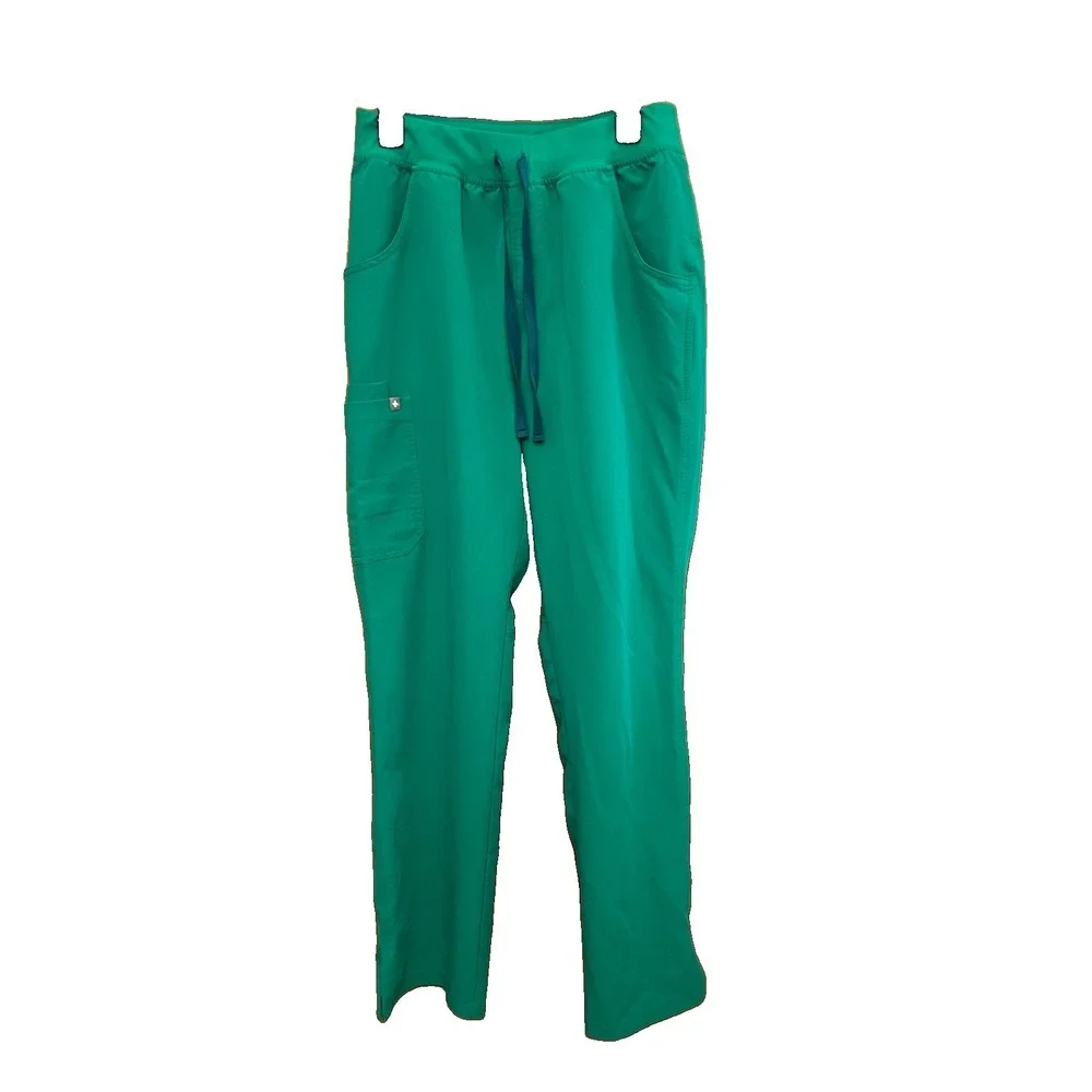 FIGS Technical Collection Womens Scrub Pants Green Sz Med/Tall